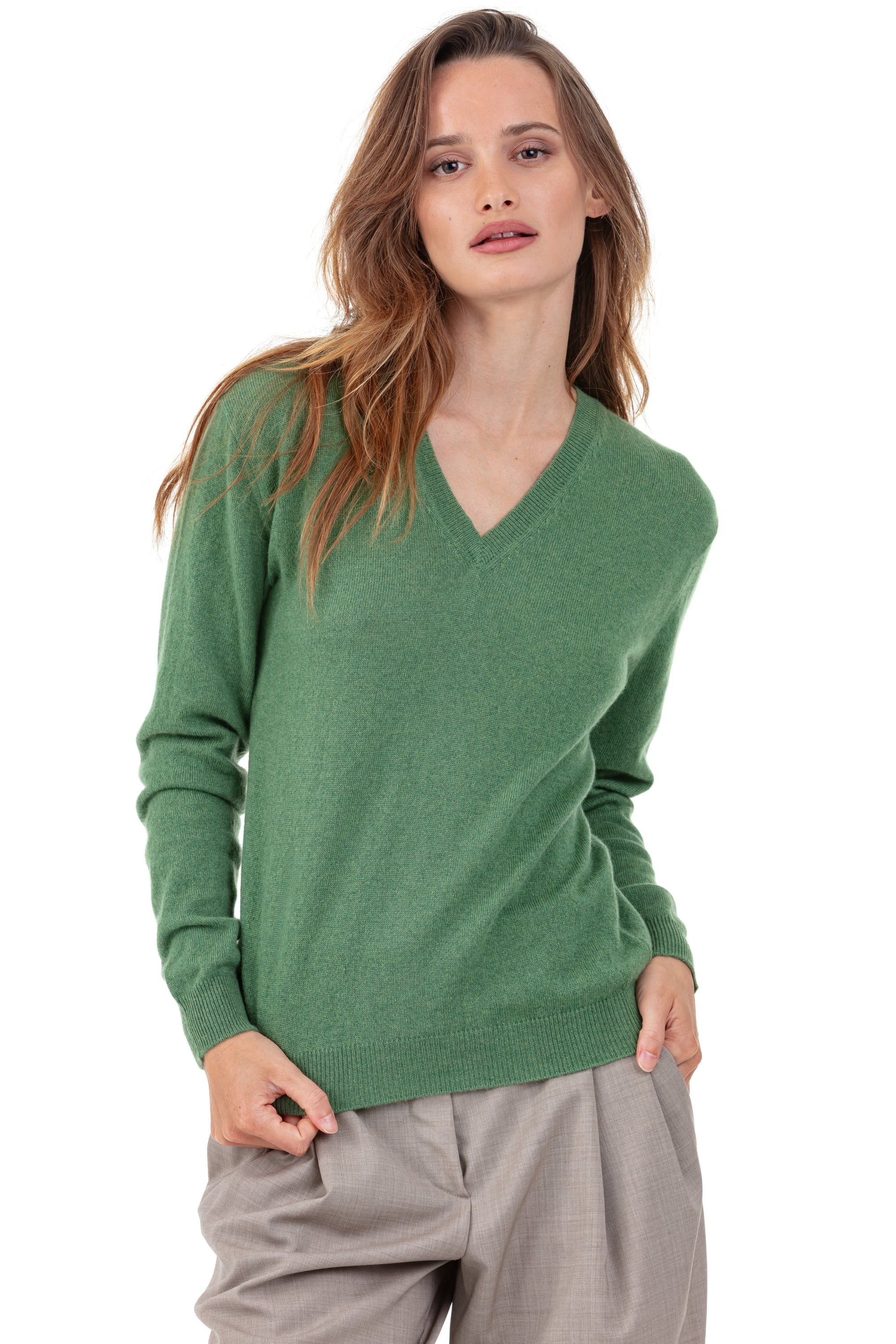 Tessa in cashmere donna - foliage - Mahogany