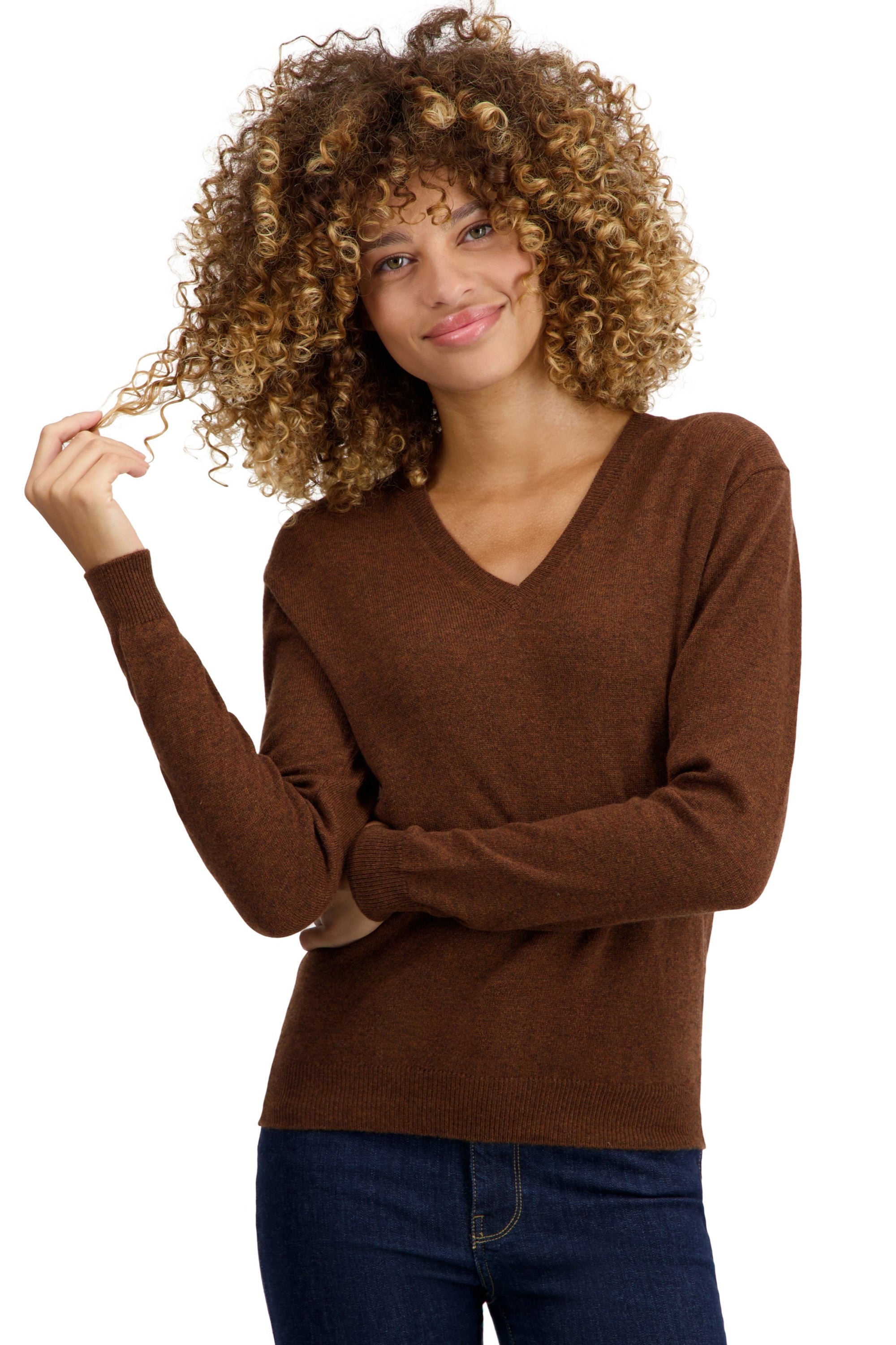Tessa in cashmere donna - mace - Mahogany