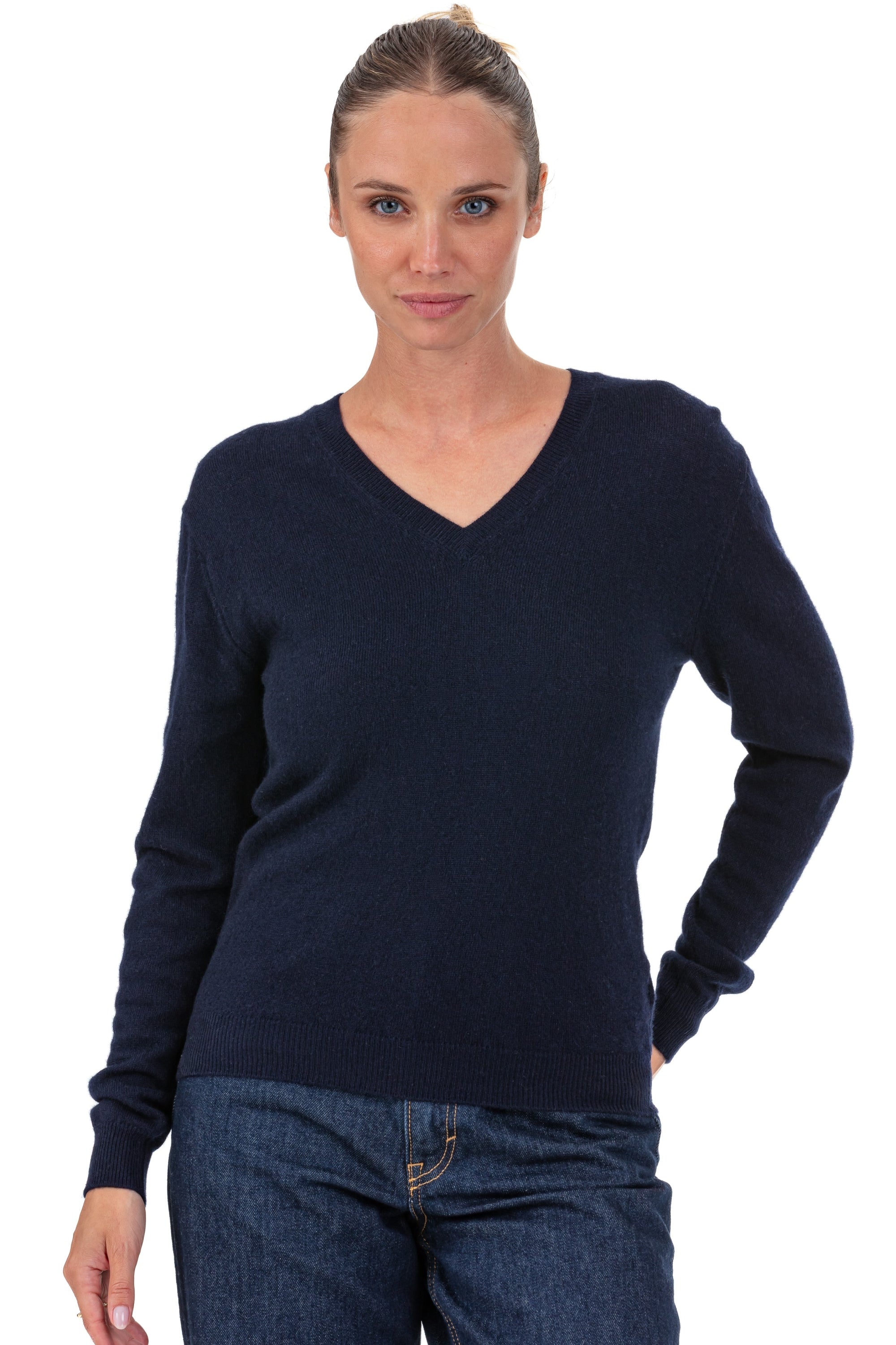 Tessa in cashmere donna - blu marino scuro - Mahogany