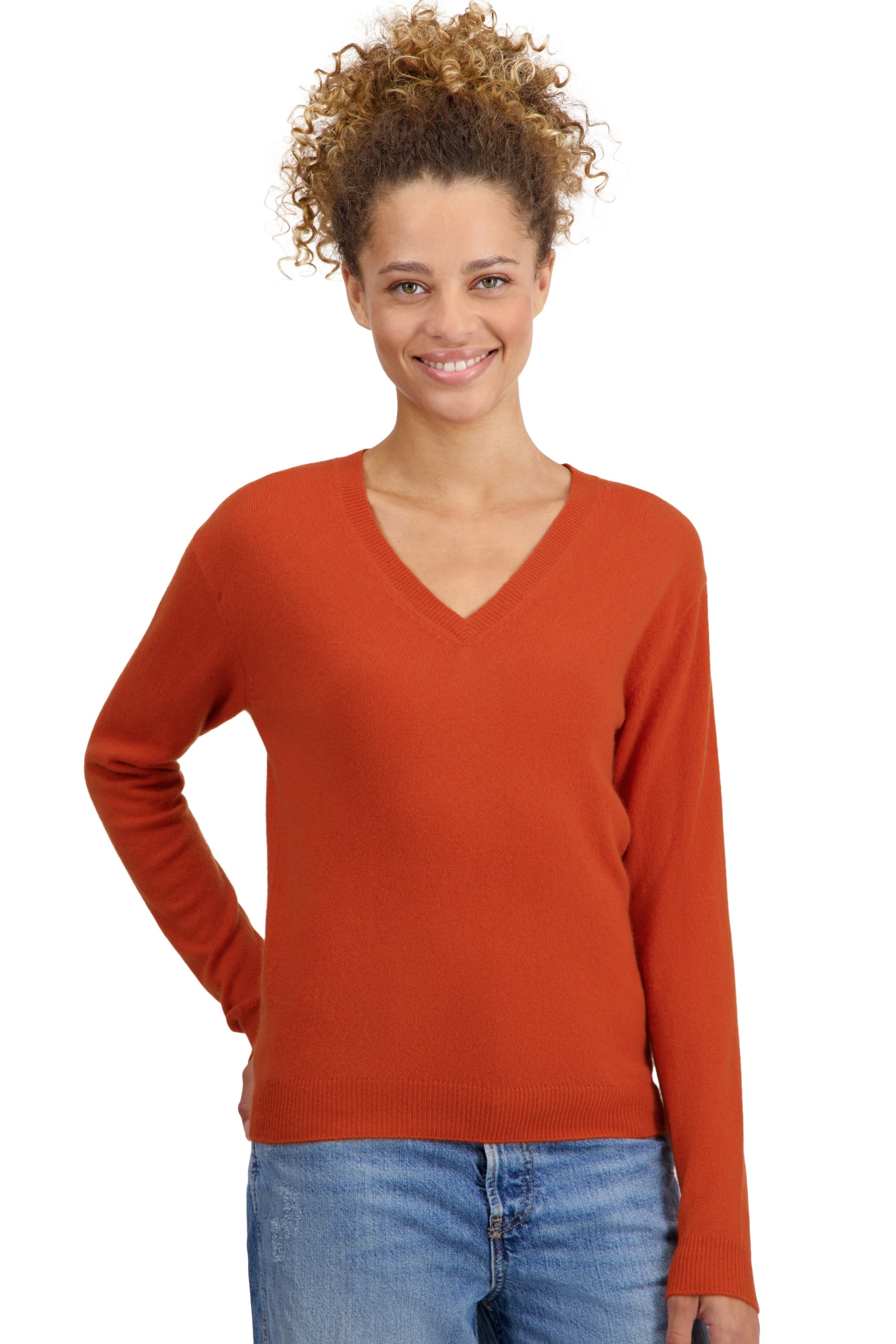 Tessa in cashmere donna - marmelade - Mahogany