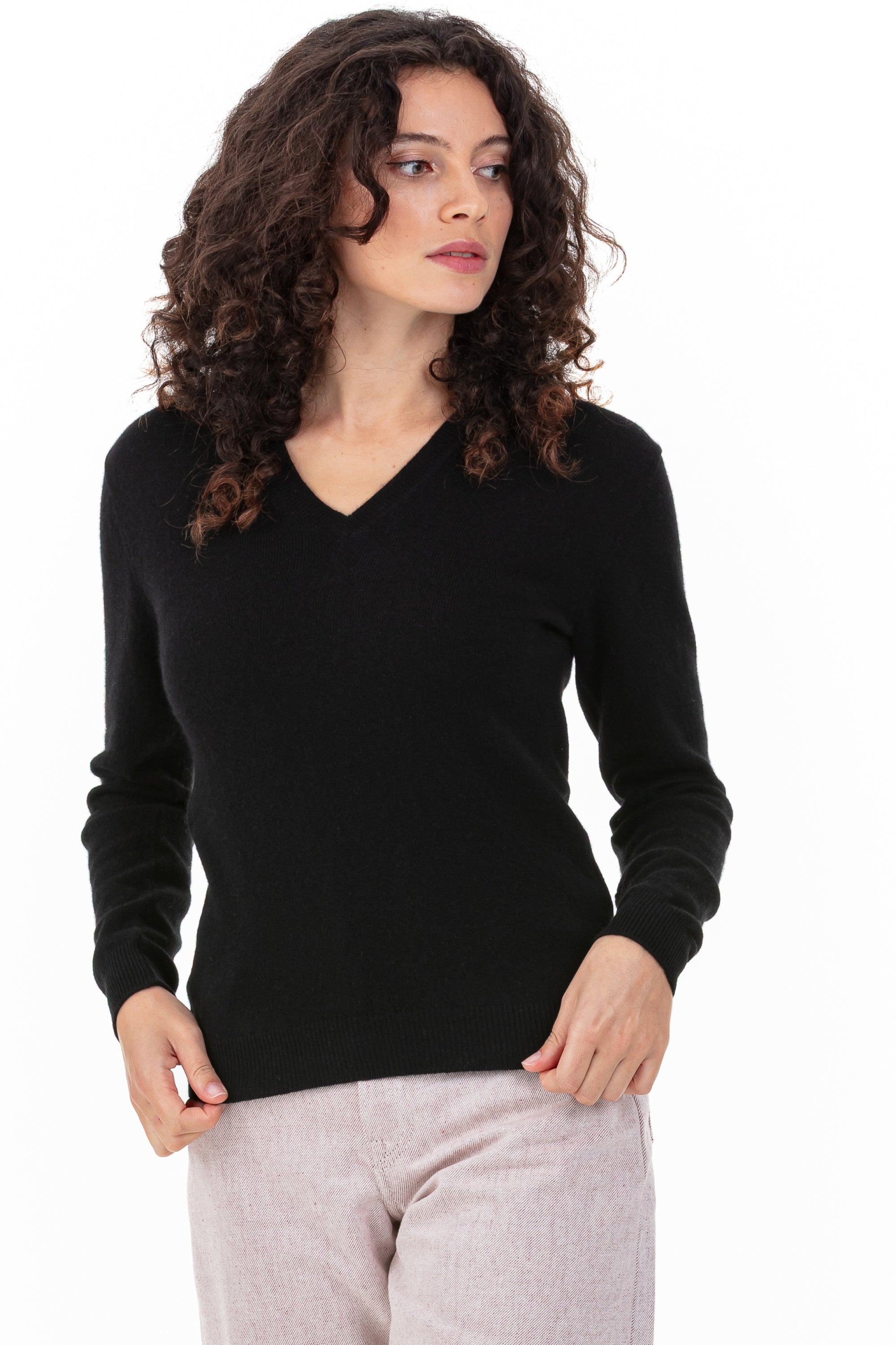 Tessa in cashmere donna - nero - Mahogany