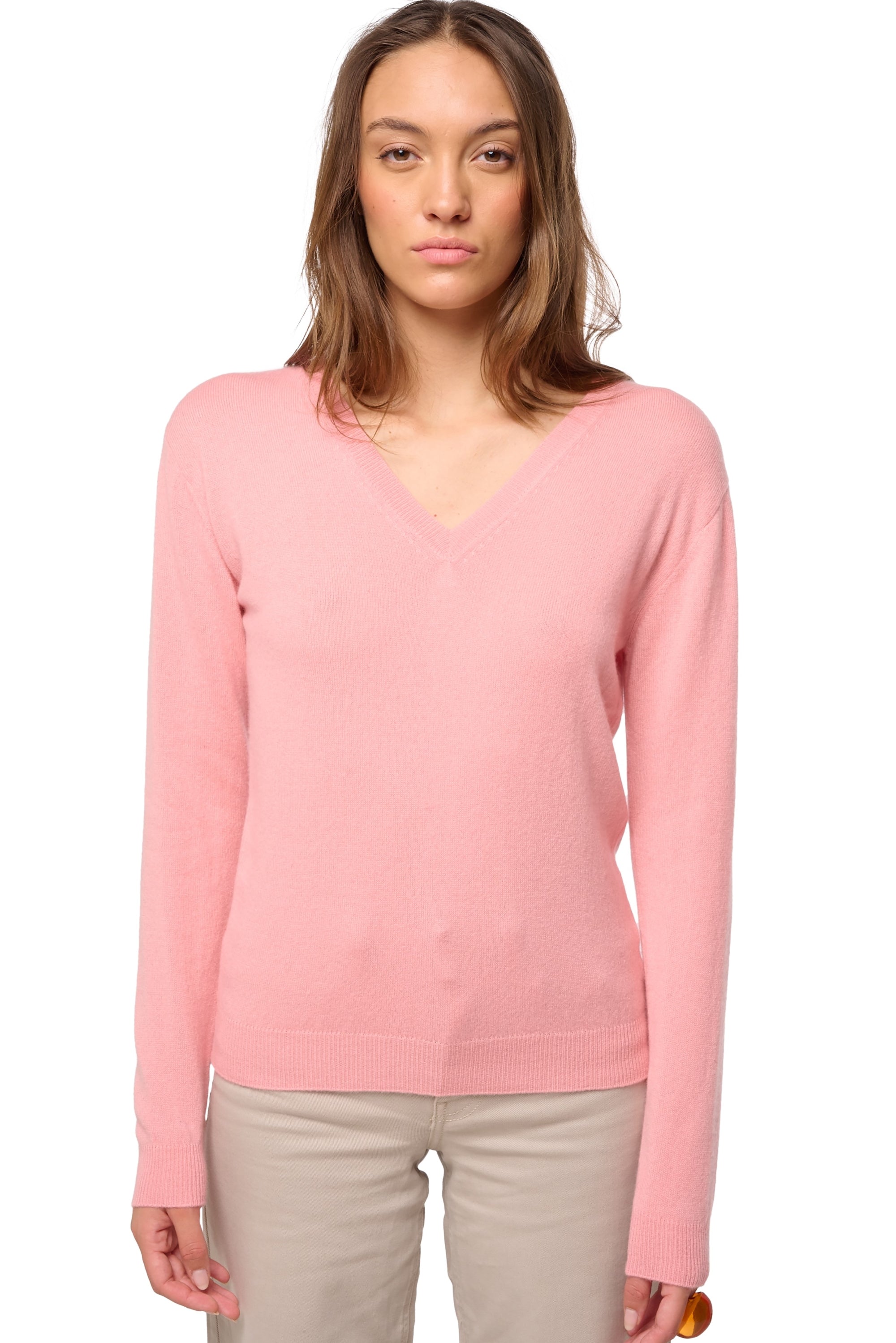Tessa in cashmere donna - tea rose - Mahogany