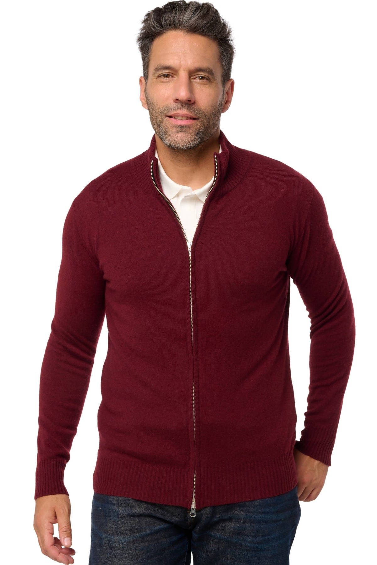 Thobias in cashmere uomo - deep violet - Mahogany