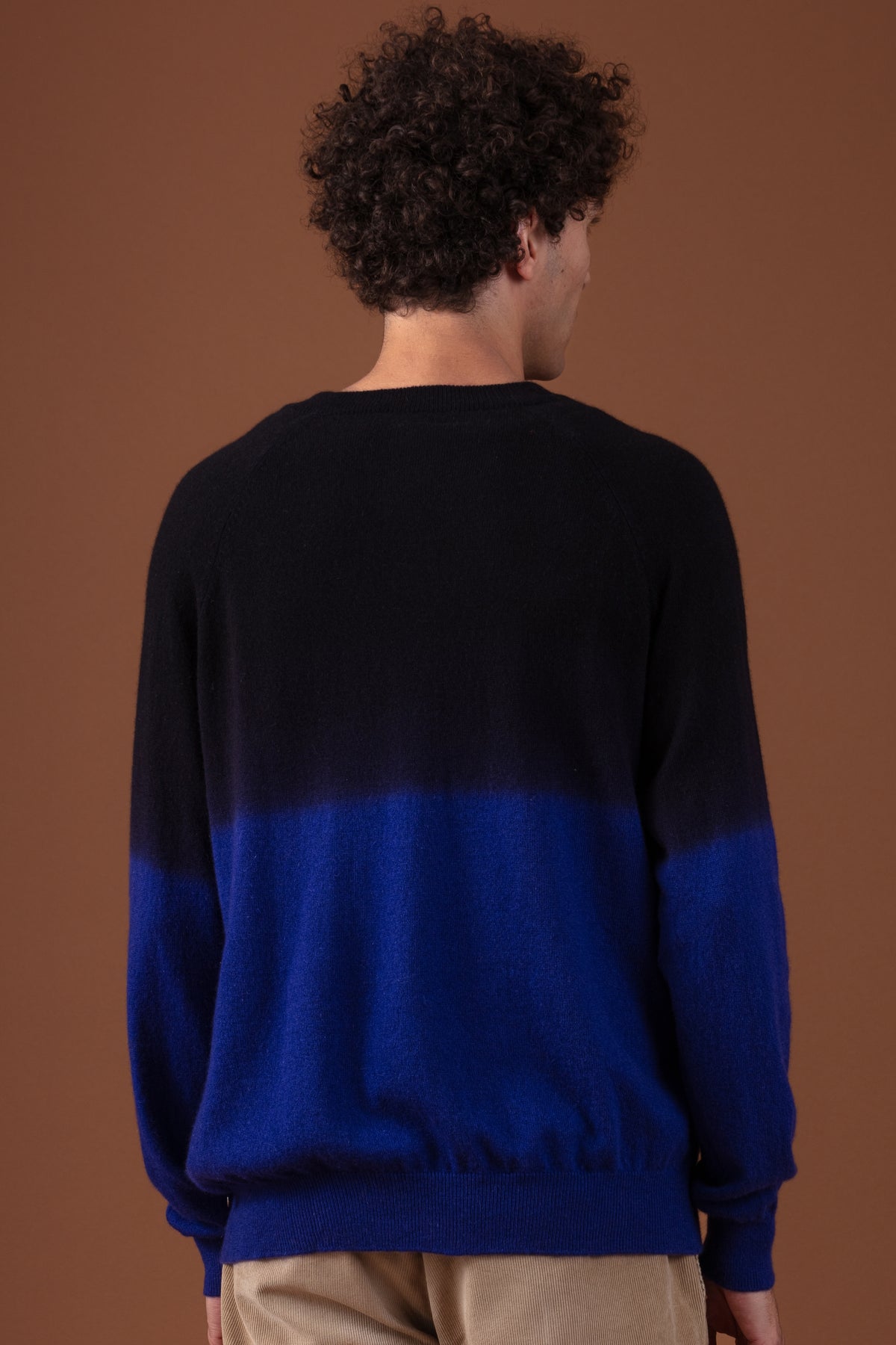 Ticino in cashmere uomo - Vista 1 - noir / ultra marine - Mahogany