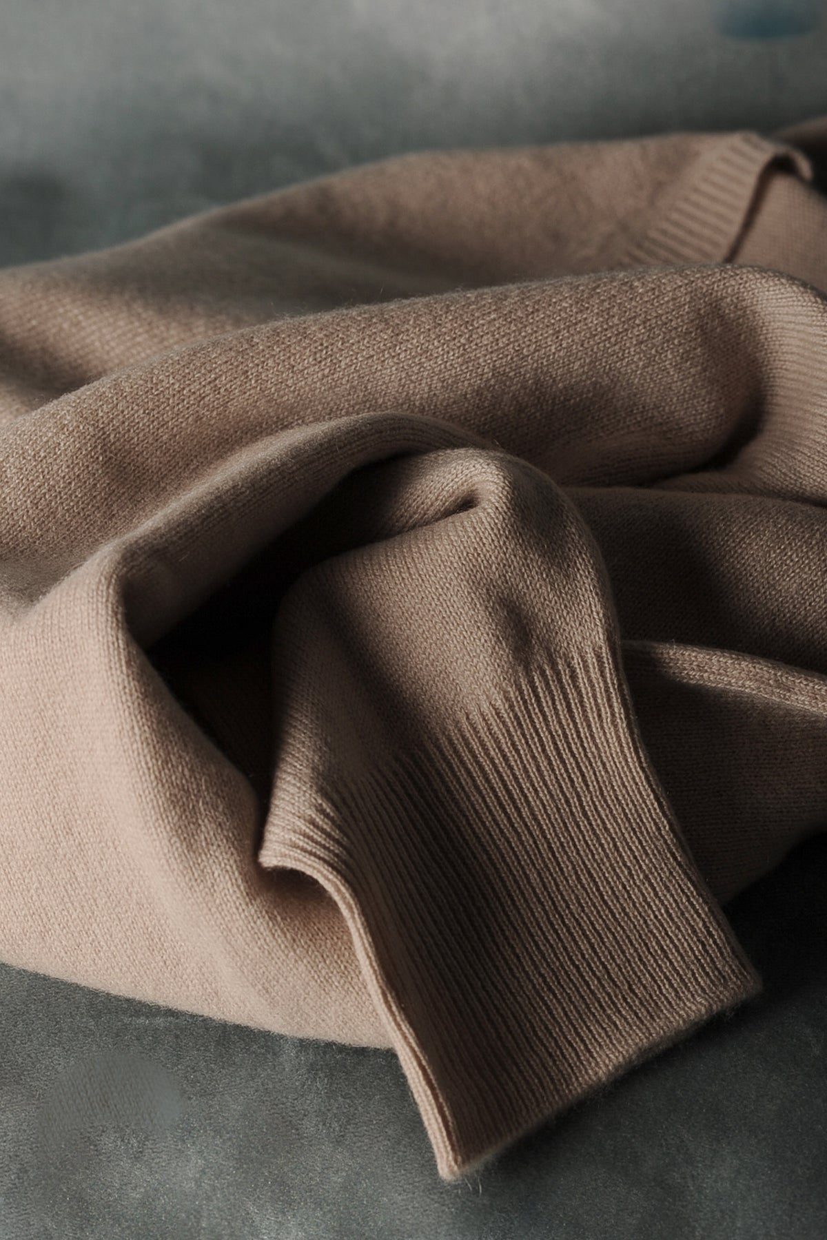 Tor in cashmere uomo - jute - Mahogany