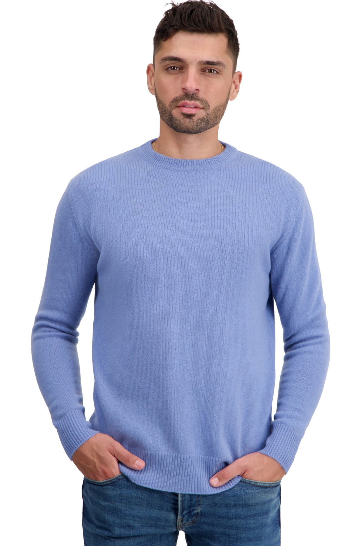 Touraine in cashmere uomo - light blue - Mahogany