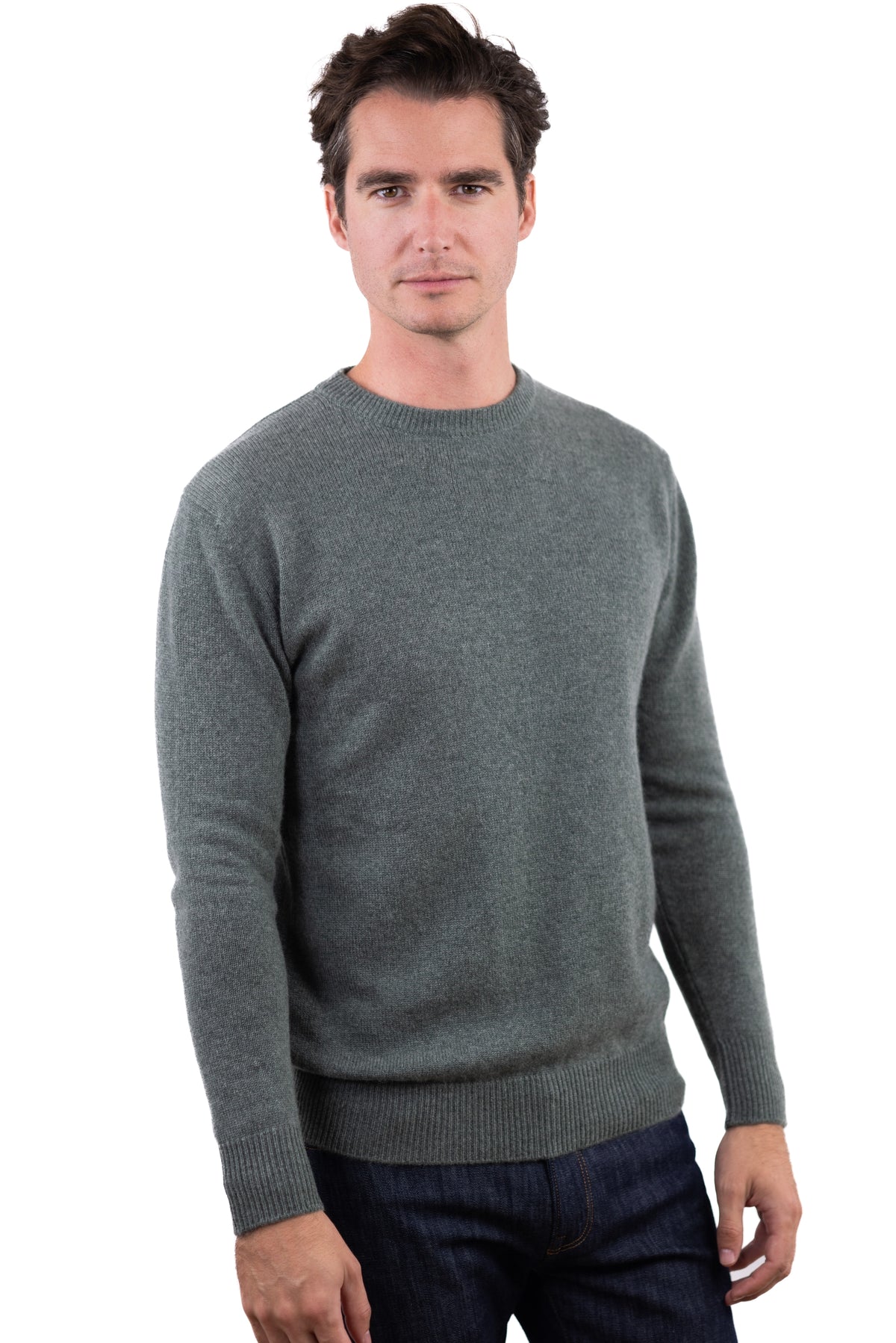 Touraine in cashmere uomo - military green - Mahogany