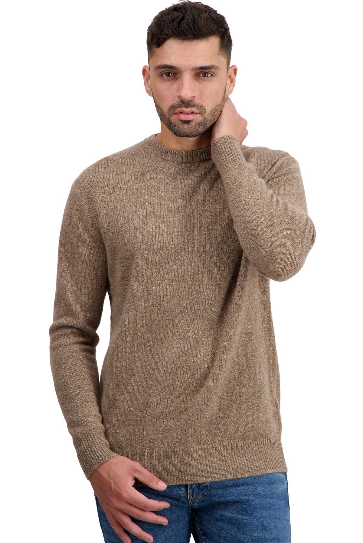 Touraine in cashmere uomo - tan marl - Mahogany