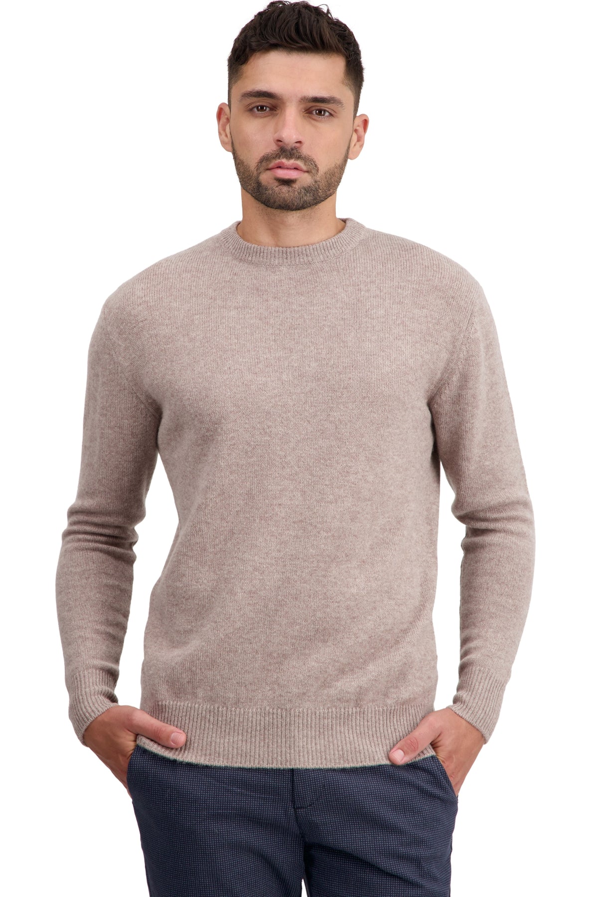 Touraine in cashmere uomo - toast - Mahogany