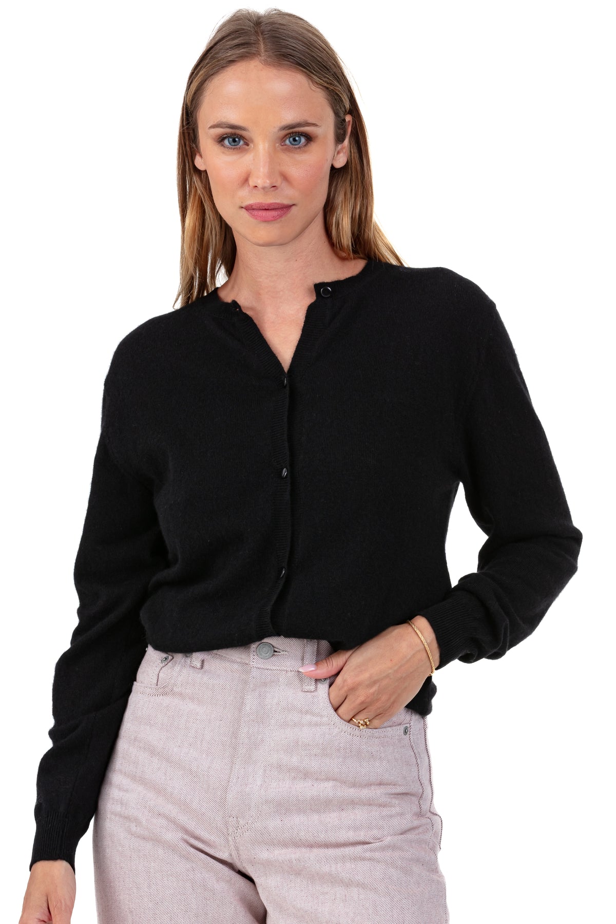 Tyra in cashmere donna - nero - Mahogany