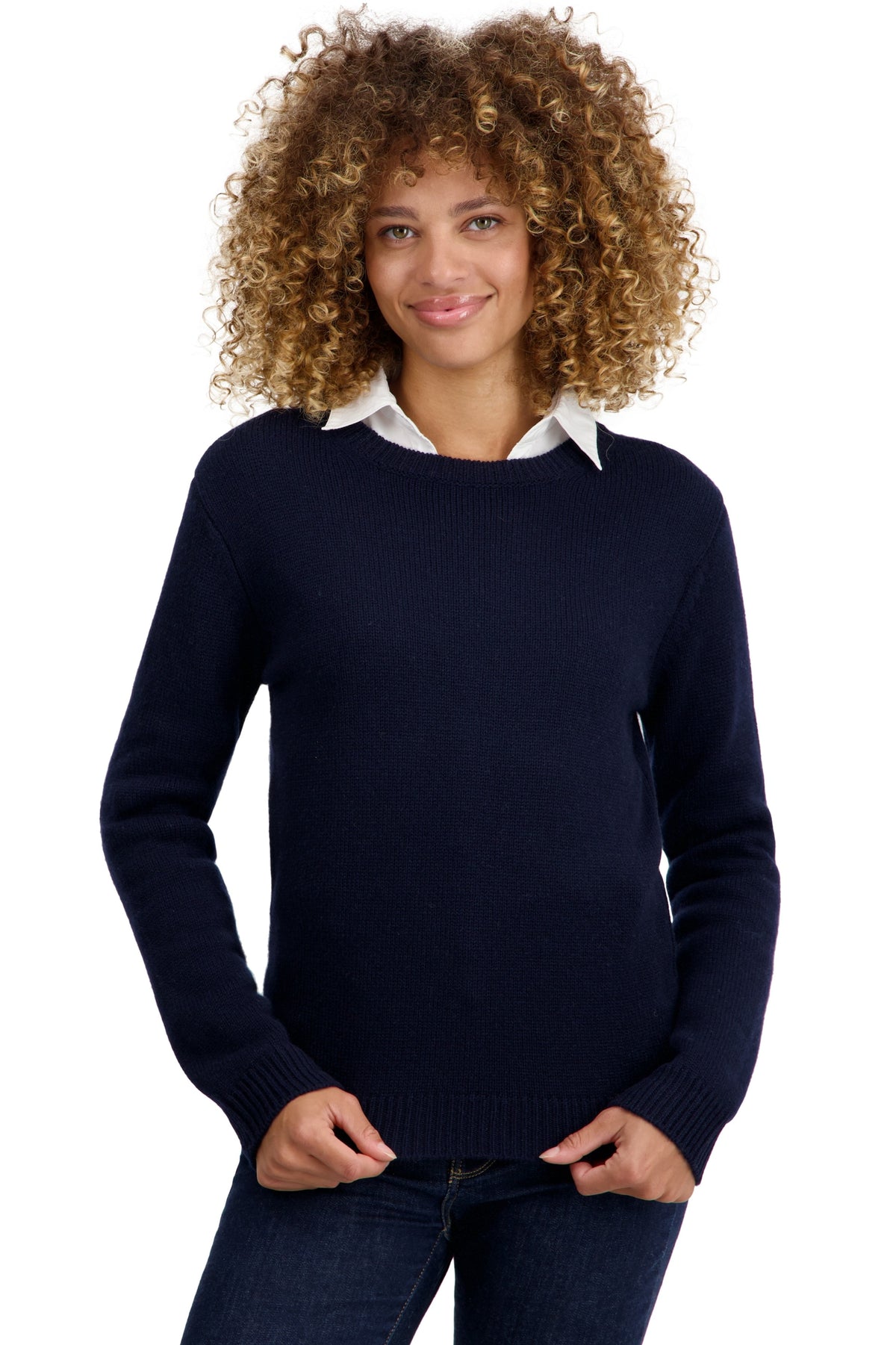 Tyrol in cashmere donna - blu marino scuro - Mahogany