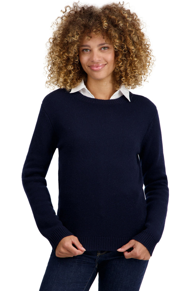 Tyrol in cashmere donna - blu marino scuro - Mahogany