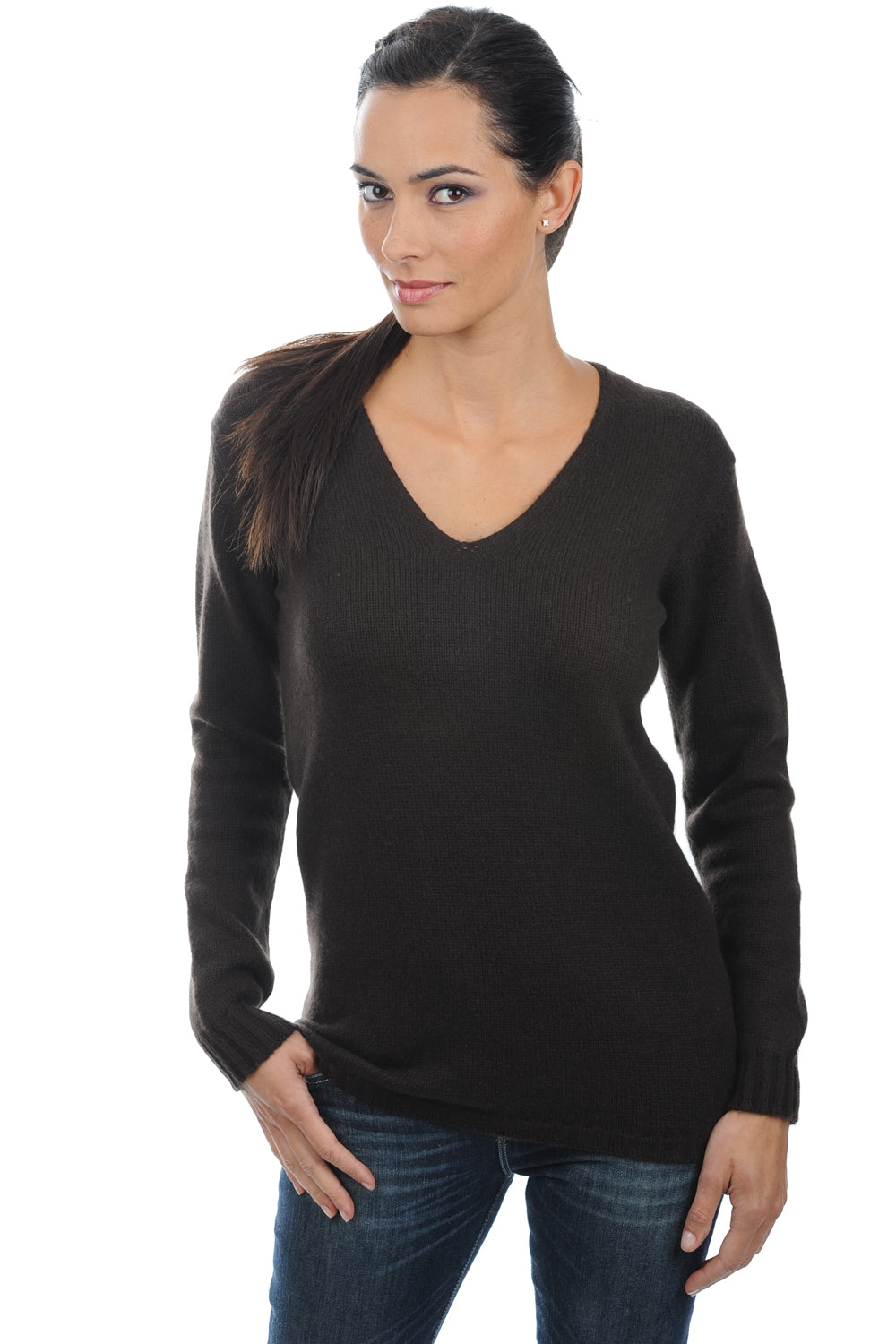 Vanessa in cashmere donna - cappuccino - Mahogany