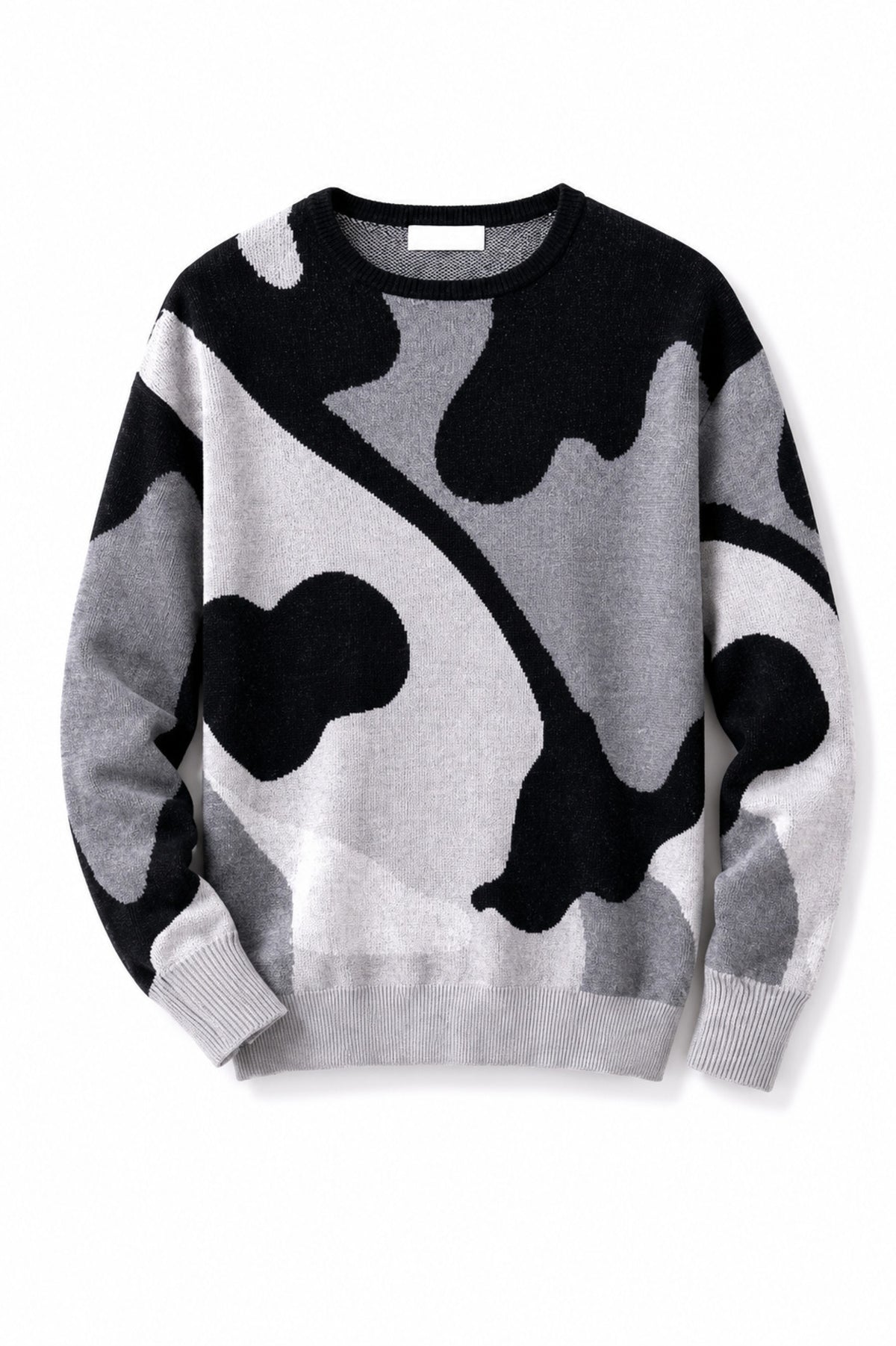 Wilfried in cashmere e cotone uomo - nero / grigio melange / foggy - Mahogany