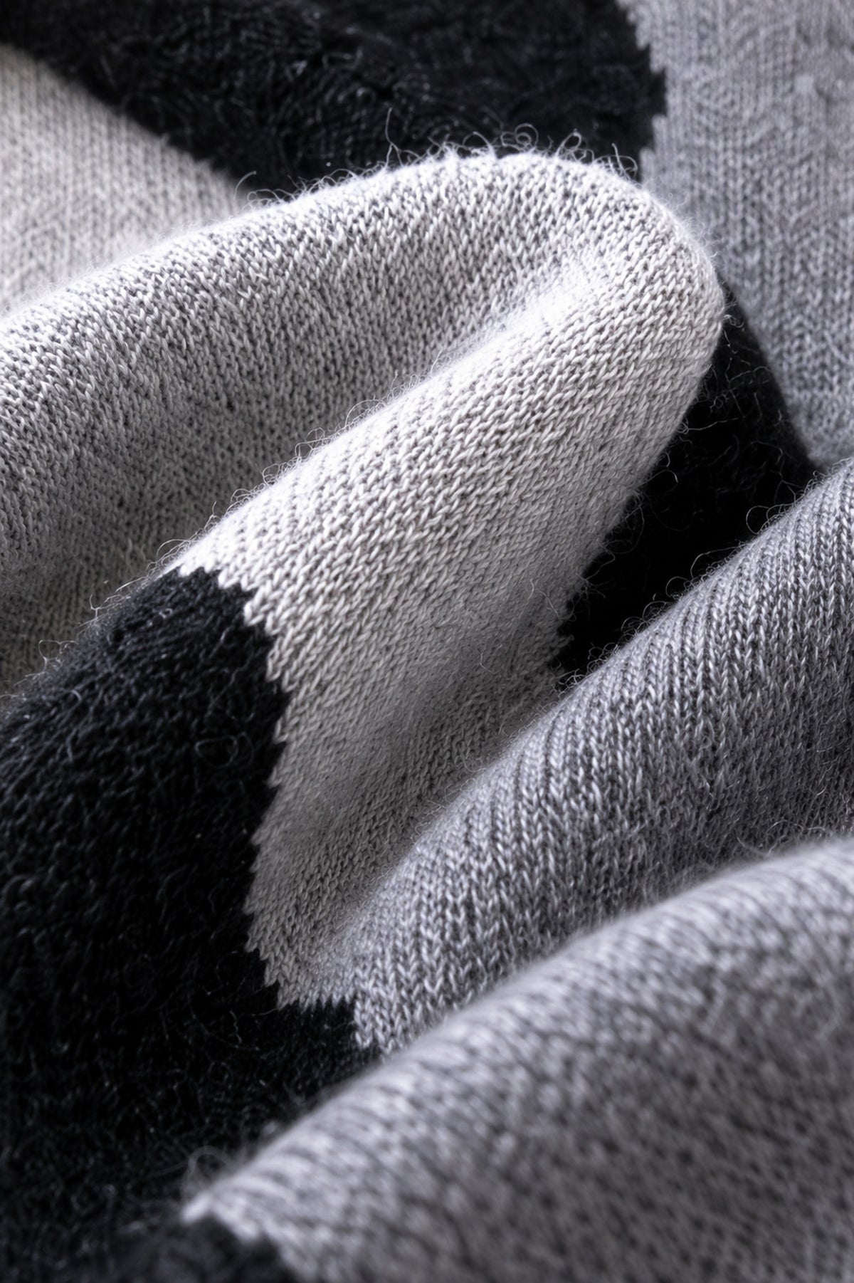 Wilfried in cashmere e cotone uomo - Vista 1 - nero / grigio chiné / foggy - Mahogany