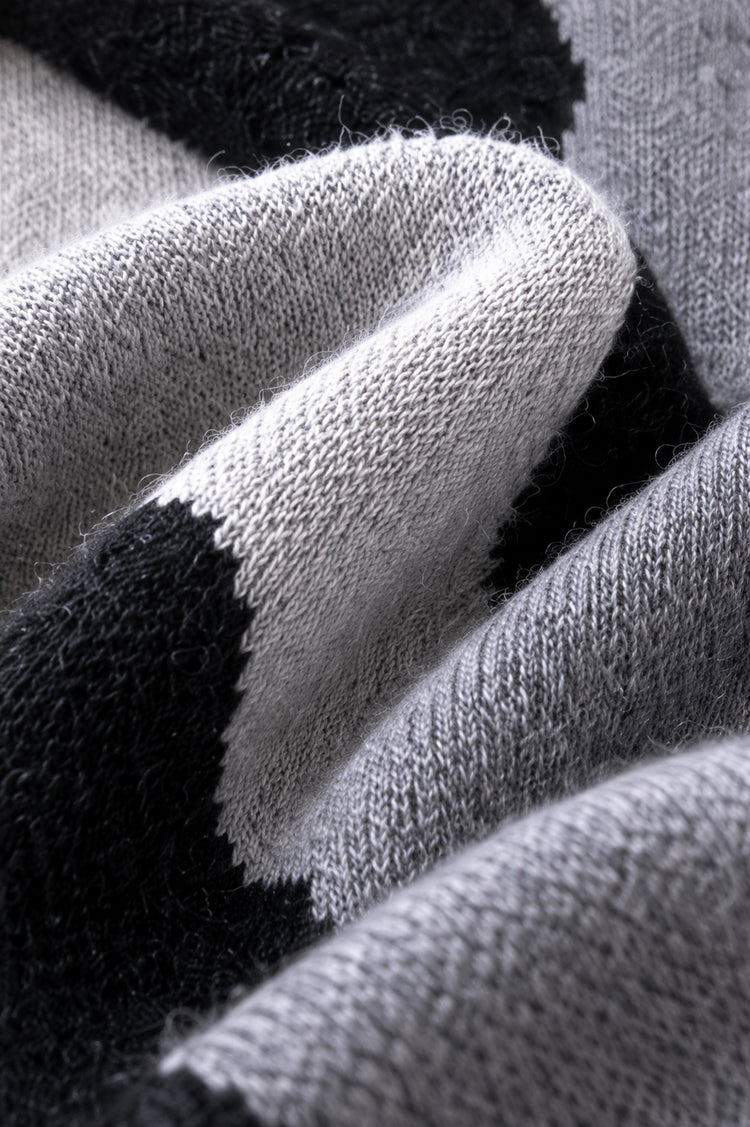 Wilfried in cashmere e cotone uomo - Vista 1 - nero / grigio chiné / foggy - Mahogany