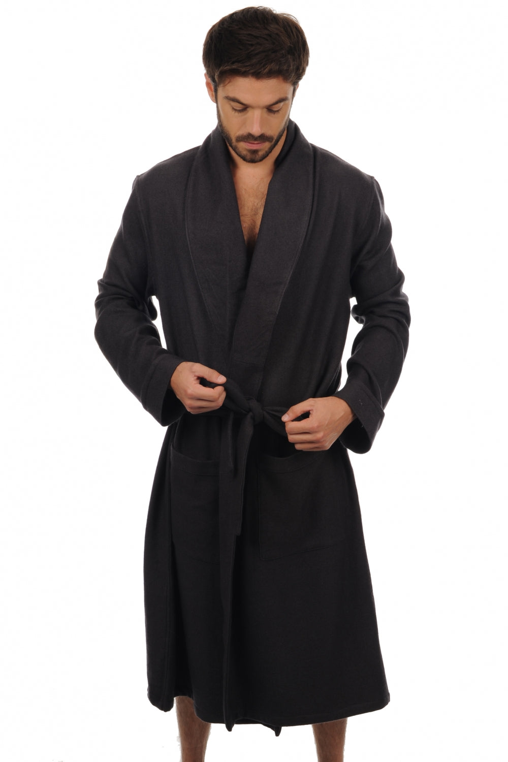 Working in cashmere uomo - carbon - Mahogany