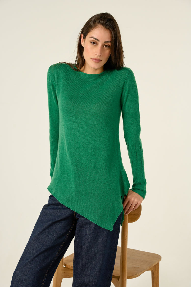 Zaia in cashmere donna - verde inglese - Mahogany
