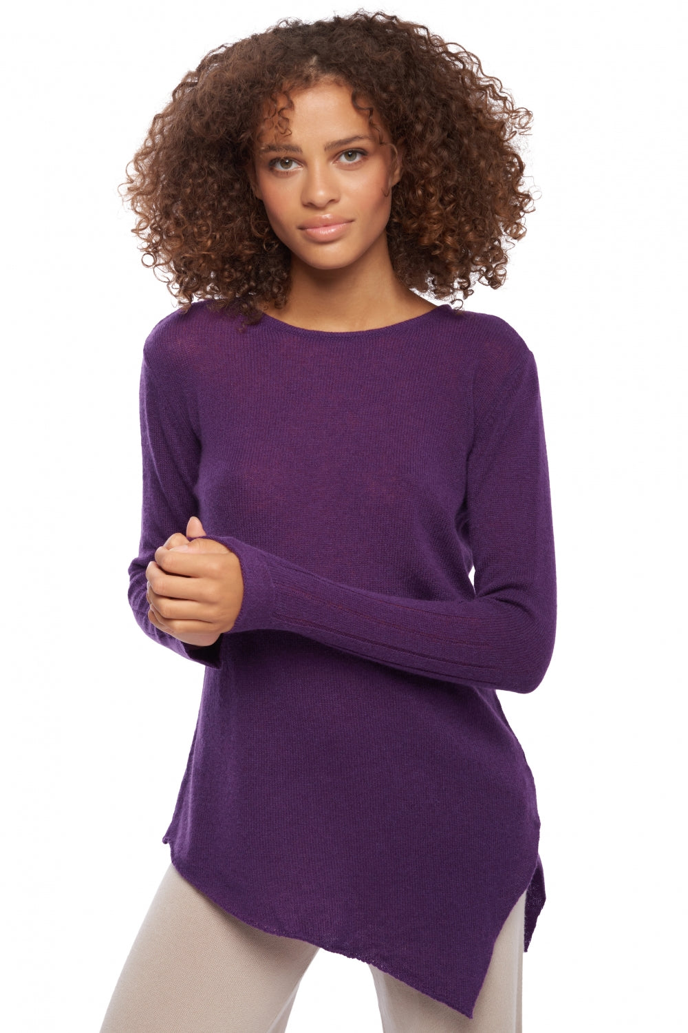 Zaia in cashmere donna - viola vivissimo - Mahogany