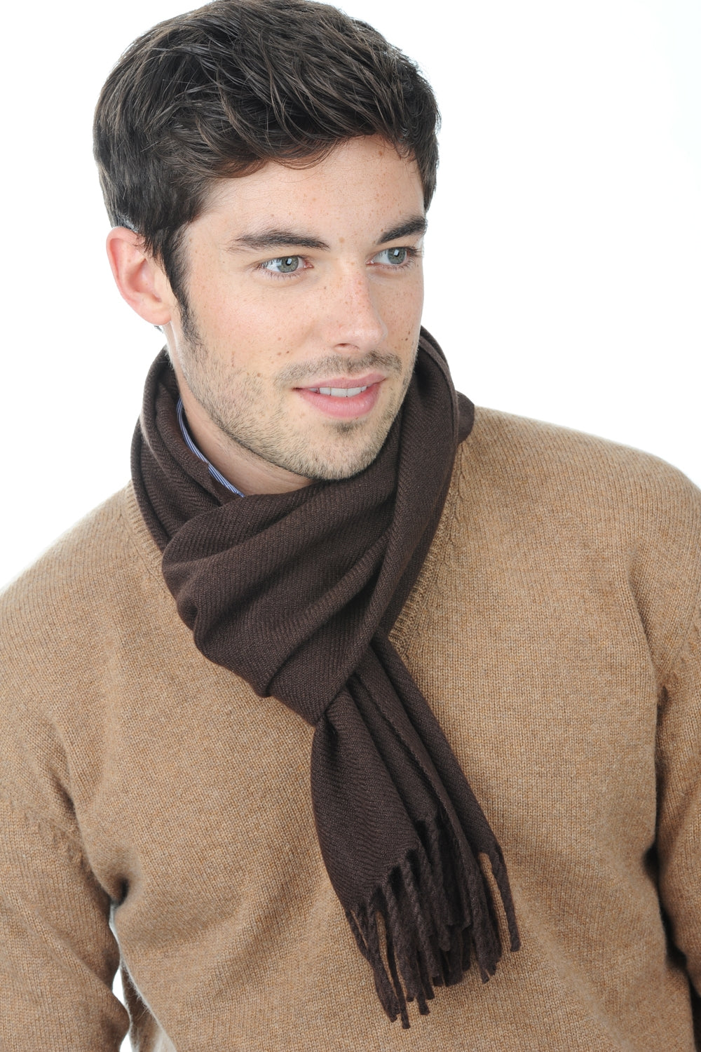 Zak170 in cashmere misto - cappuccino - Mahogany
