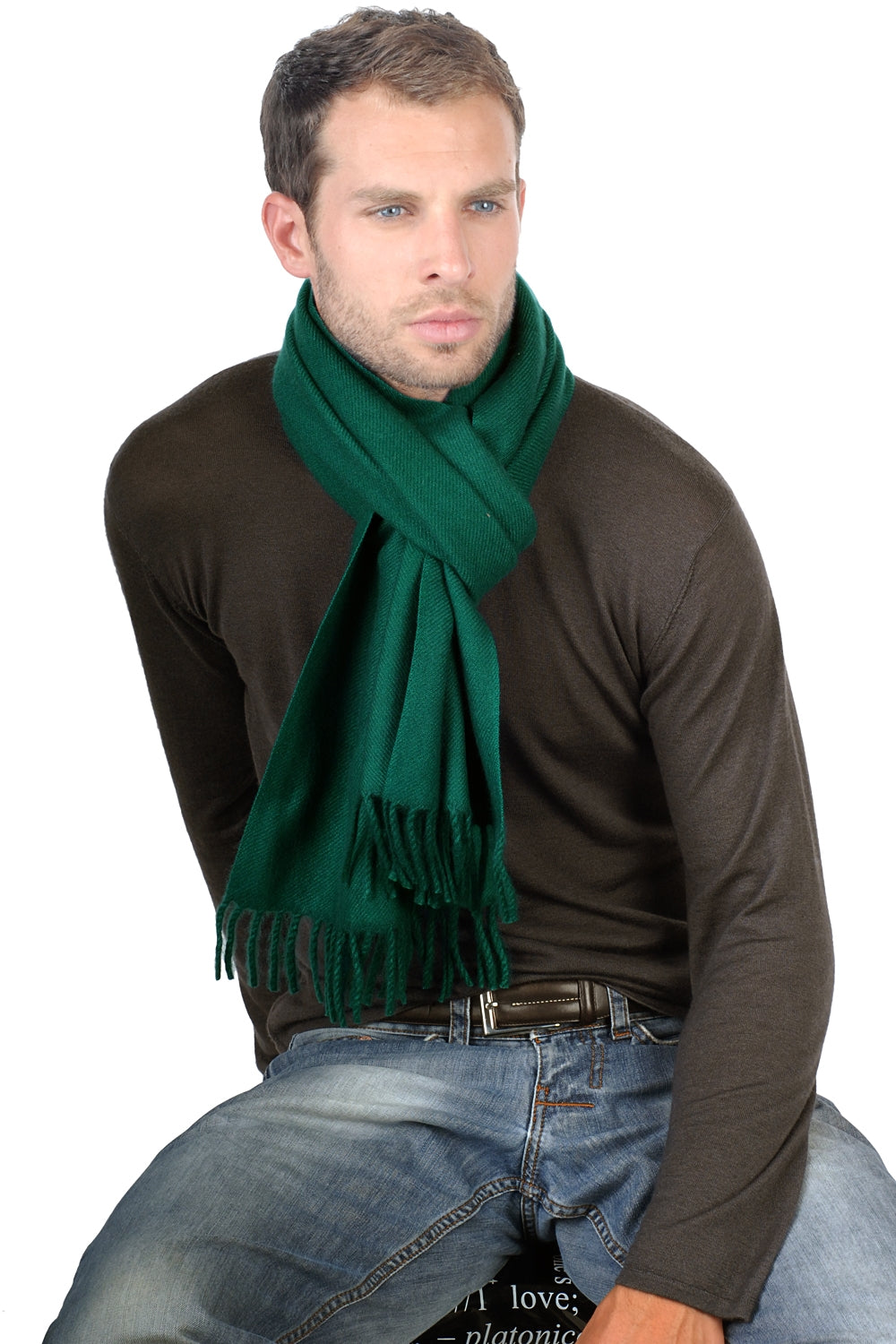 Zak170 in cashmere misto - verde foresta - Mahogany