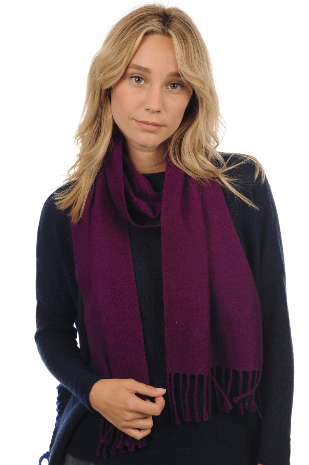 Zak170 in cashmere misto - viola vivissimo - Mahogany