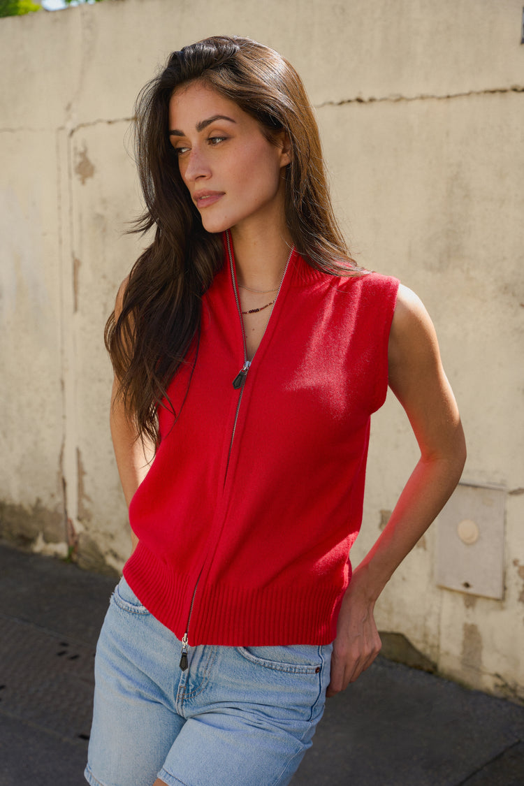 Zaza in cashmere donna - rosso velluto - Mahogany