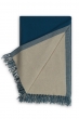 Cashmere accessori plaid amadora 140 x 220 blu anatra beige atemporale 140 x 220 cm