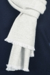 Cashmere accessori sciarpe foulard orage bianco naturale flanella chine 200 x 35 cm