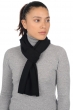Cashmere cashmere donna sciarpe foulard ozone nero 160 x 30 cm