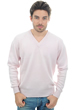 Cashmere uomo maglioni in filato grosso hippolyte 4f rosa pallido xl