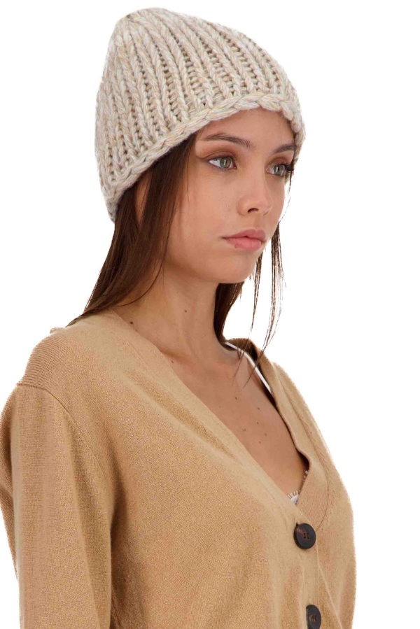 Cashmere accessori berretti tchoopy natural brown natural ecru ciel 26 x 23 cm