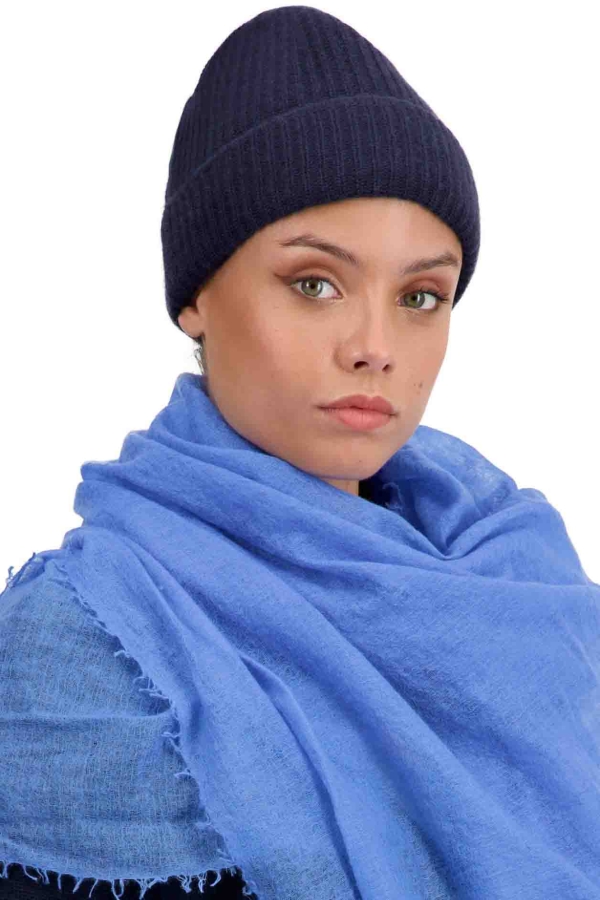 Cashmere accessori berretti terra blu notte 26 x 24 cm