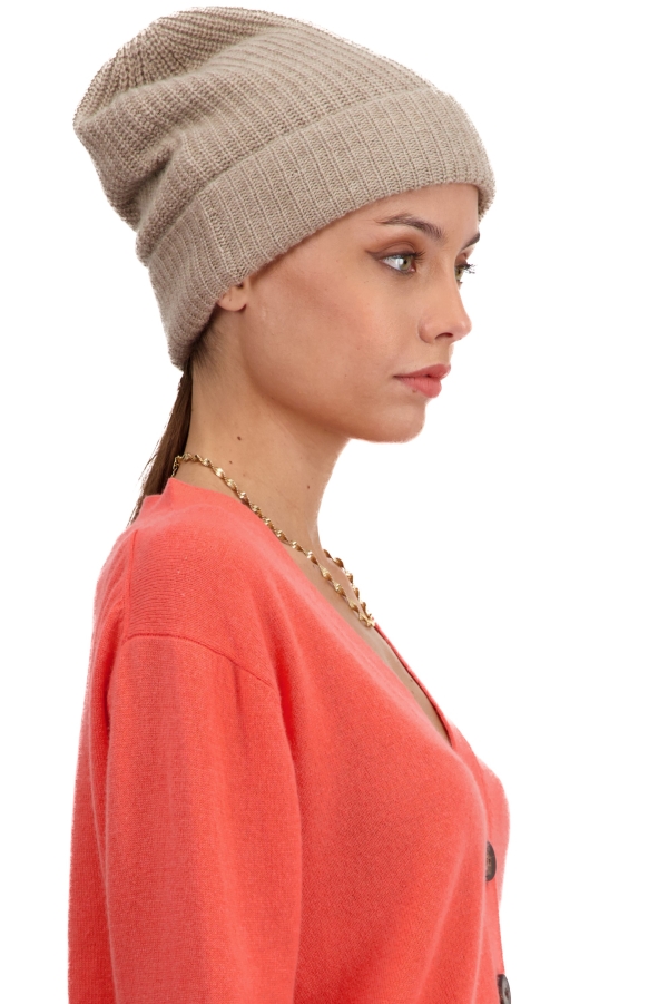 Cashmere accessori berretti terra natural brown 26 x 24 cm