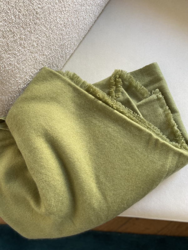 Cashmere accessori cocooning toodoo plain l 220 x 220 verde giungla 220x220cm