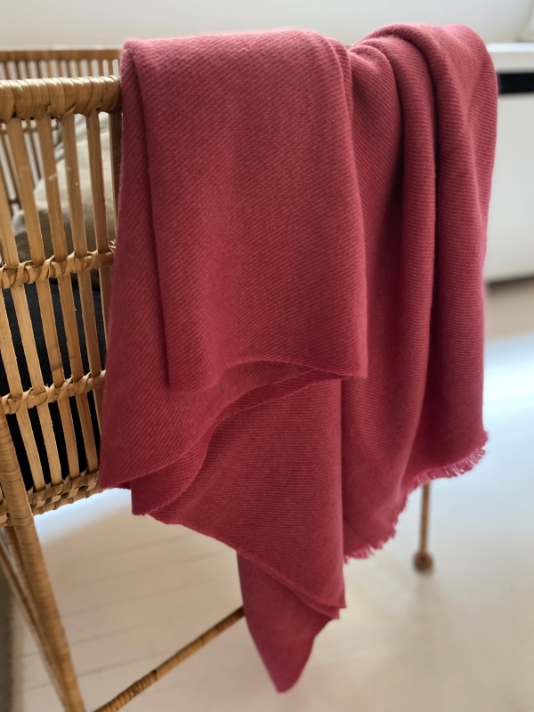 Cashmere accessori cocooning toodoo plain s 140 x 200 rosa amaranto 140 x 200 cm