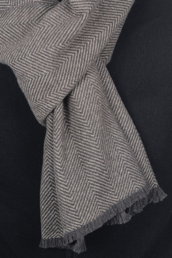 Cashmere accessori orage grigio antracite marmotta 200 x 35 cm