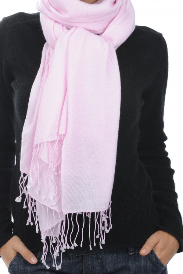 Cashmere accessori scialli diamant rosa pallido 204 cm x 92 cm