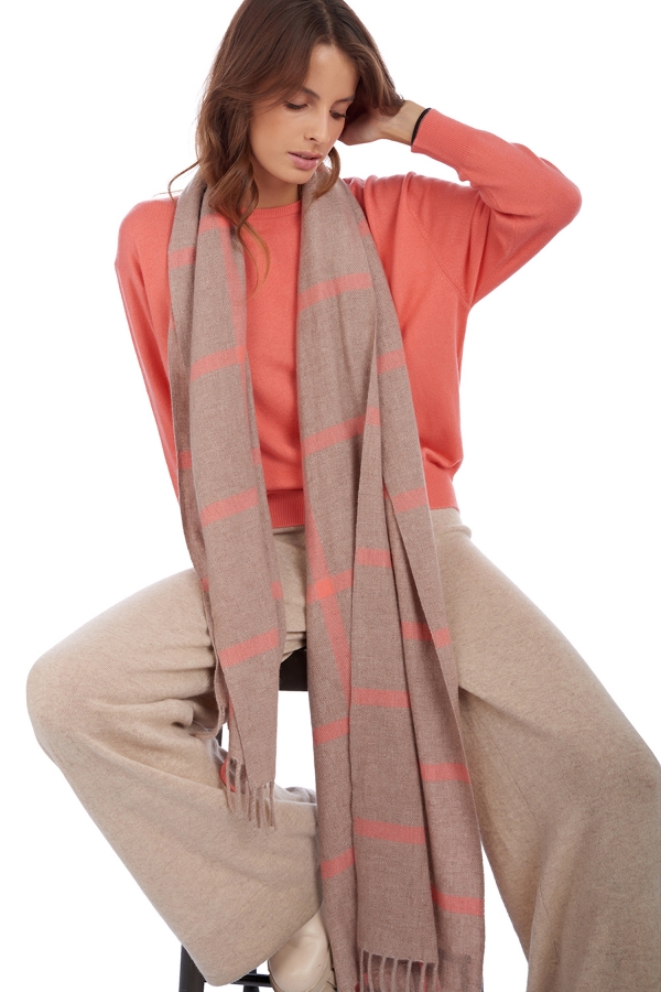 Cashmere accessori sciarpe  foulard amsterdam toast   peach 50 x 210 cm