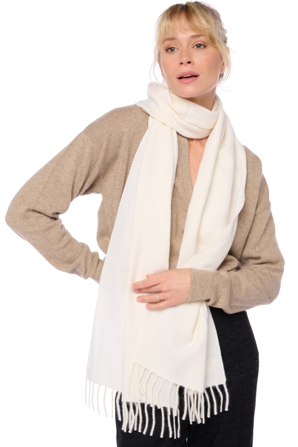 Cashmere accessori sciarpe foulard kazu200 milk 200 x 35 cm