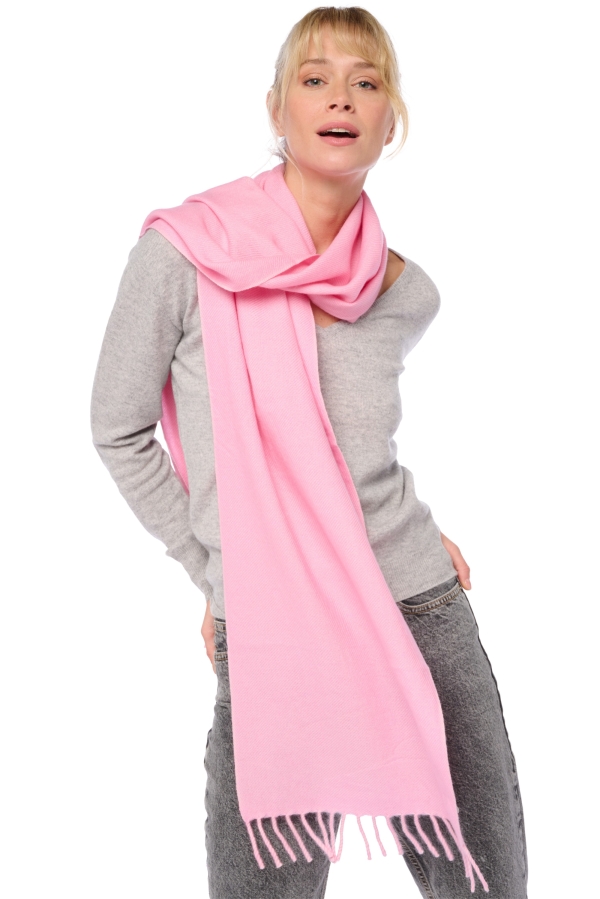 Cashmere accessori sciarpe foulard kazu200 rosa confetto 200 x 35 cm