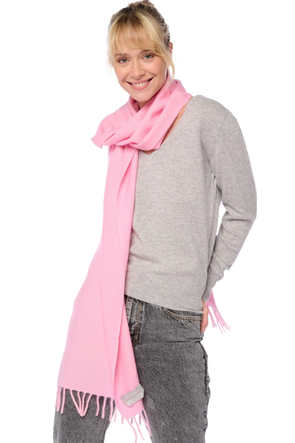 Cashmere accessori sciarpe foulard kazu200 rosa confetto 200 x 35 cm