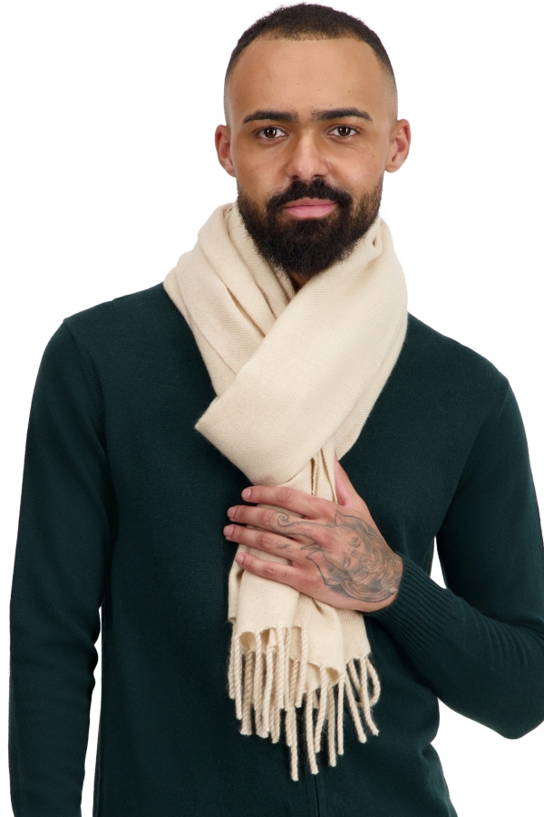 Cashmere accessori sciarpe foulard tizac natural beige 210 x 45 cm