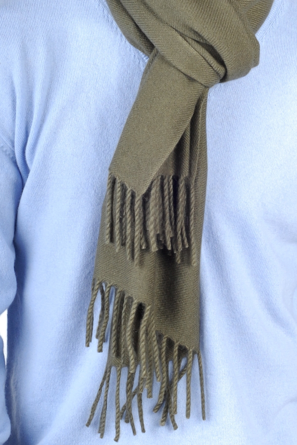 Cashmere accessori sciarpe foulard zak200 kaki 200 x 35 cm