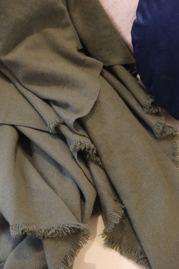 Cashmere accessori toodoo plain m 180 x 220 kaki 180 x 220 cm