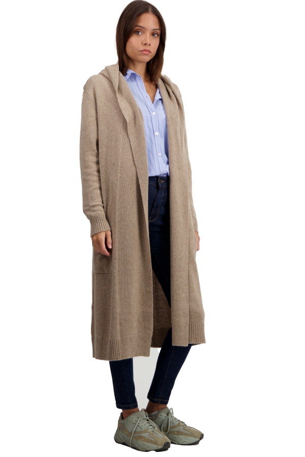 Cashmere cashmere donna cappotti thonon natural brown 3xl