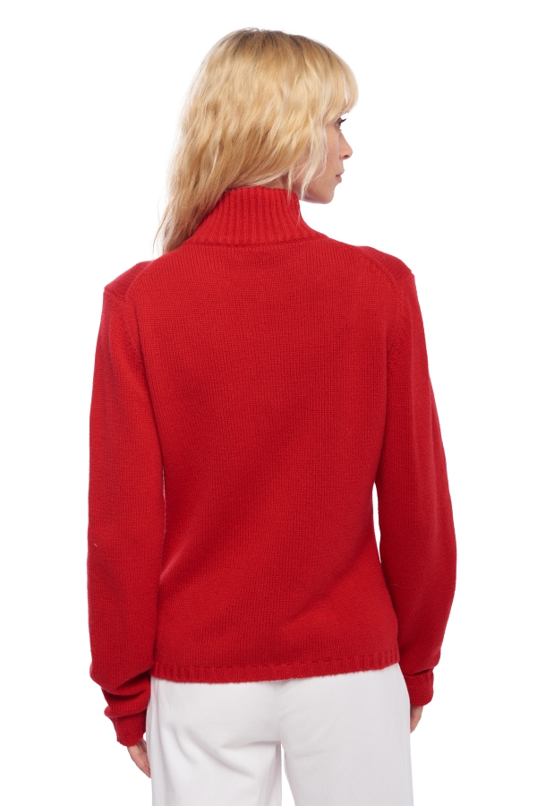 Cashmere cashmere donna cappuccio e zip elodie rosso rubino 2xl