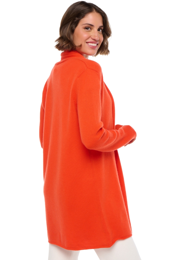 Cashmere cashmere donna cardigan fauve bloody orange 4xl