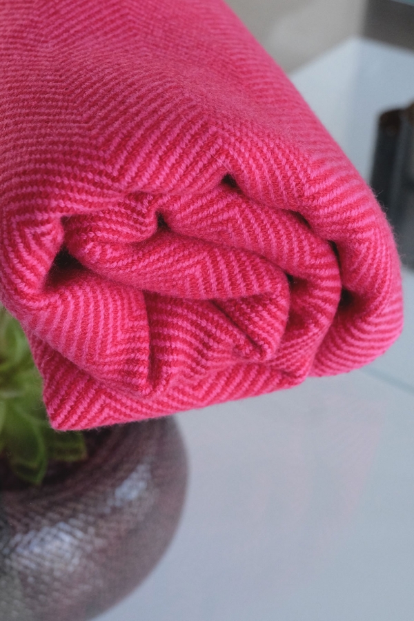 Cashmere cashmere donna erable 130 x 190 rosa shocking rosso rubino 130 x 190 cm