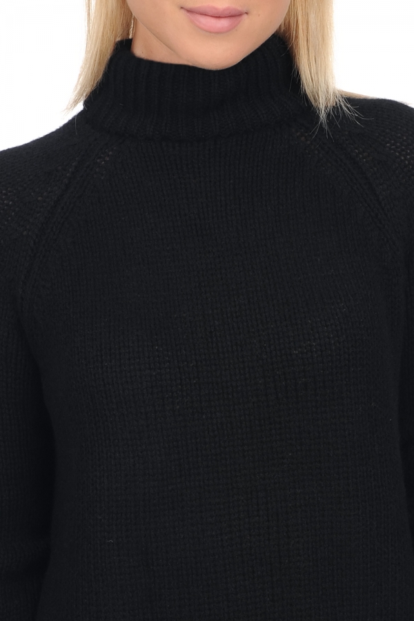 Cashmere cashmere donna maglioni in filato grosso louisa nero 3xl